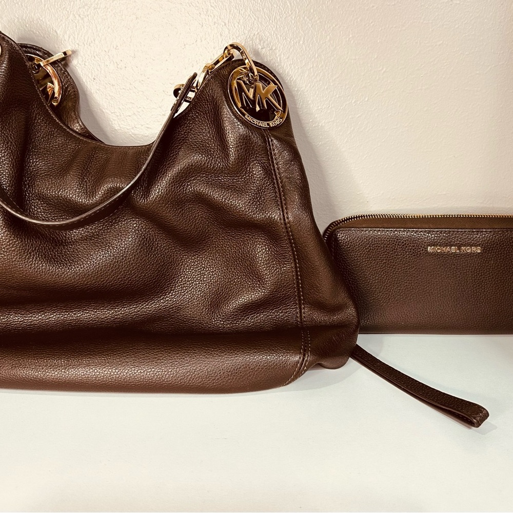 Michael Kors Brown Leather Shoulder Bag - Picture 11 of 11